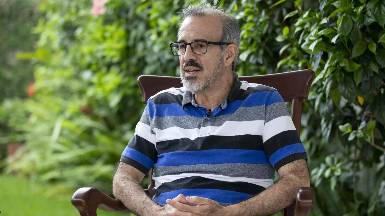 L'ex guerriller exiliat Luis Carrión, ara exiliat, posant a Managua durant una entrevista l'any 2019, en una imatge d'arxiu.