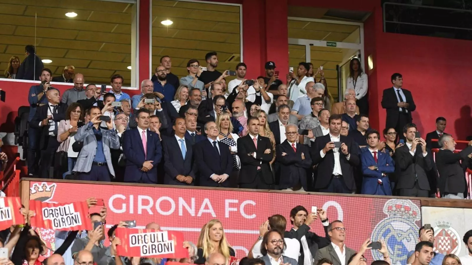 Florentino Pérez, a la llotja de Montilivi el 2018