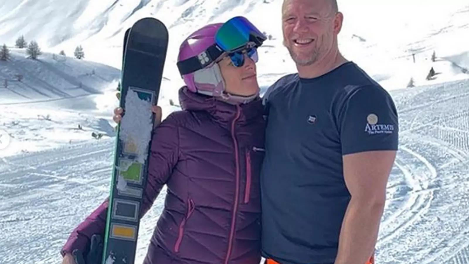 Zara Tindall i el seu marit, Mike, a l'estació d'esquí italiana de Bormio