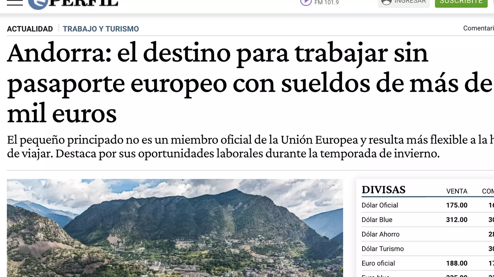 Portada del diari argentí Perfil.