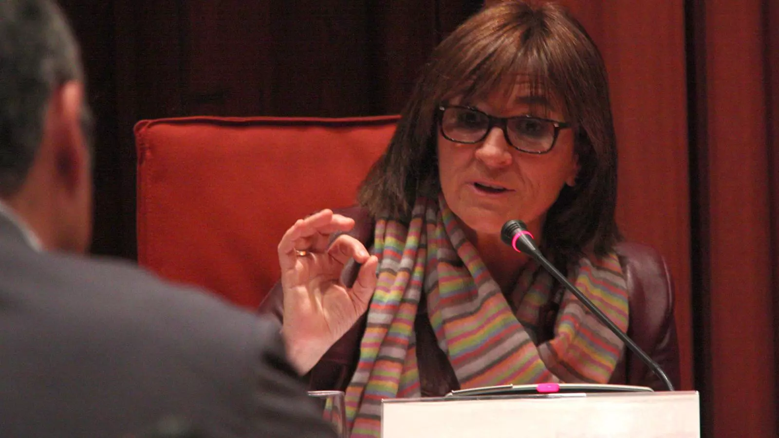 Marta Pujol Ferrusola, compareixent a la comissió d'investigació del Parlament / ACN