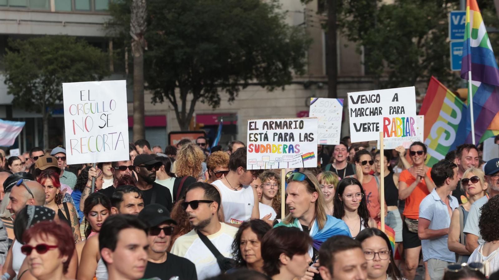 Carteles que llevaban los manifestantes.