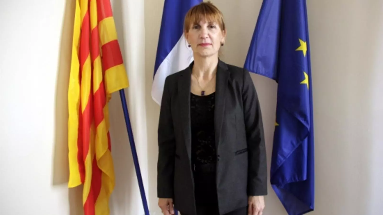 L'eurodiputada nord-catalana del PPE, Maïté Sanchez-Schmid, al seu despatx de Perpinyà / ACN