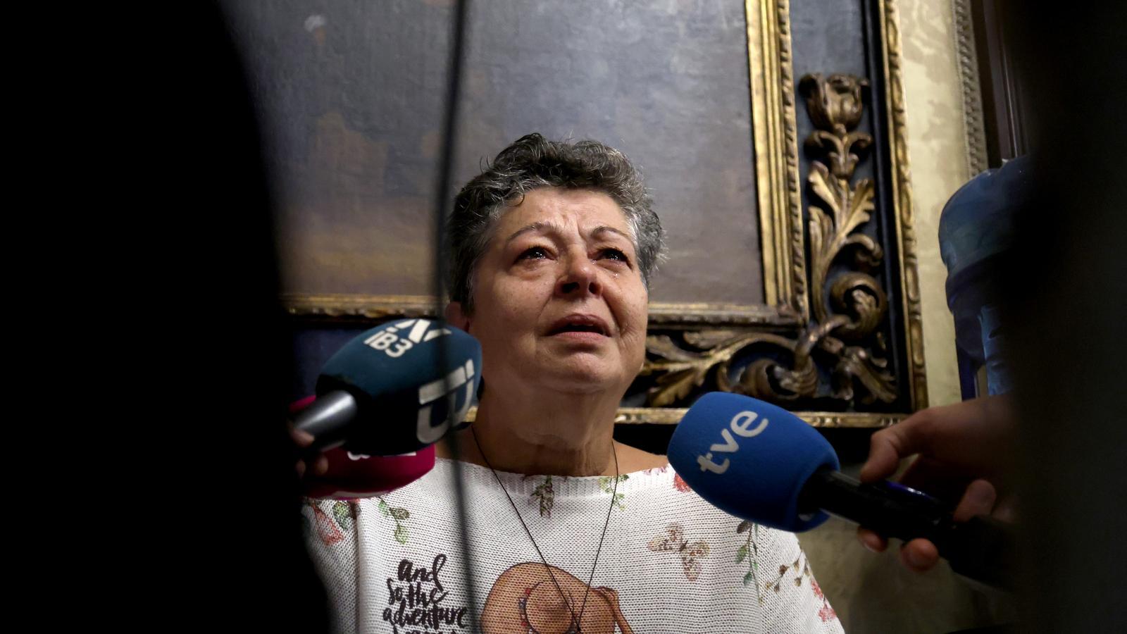 Pilar López, durante el pleno del Ayuntamiento de Palma.
