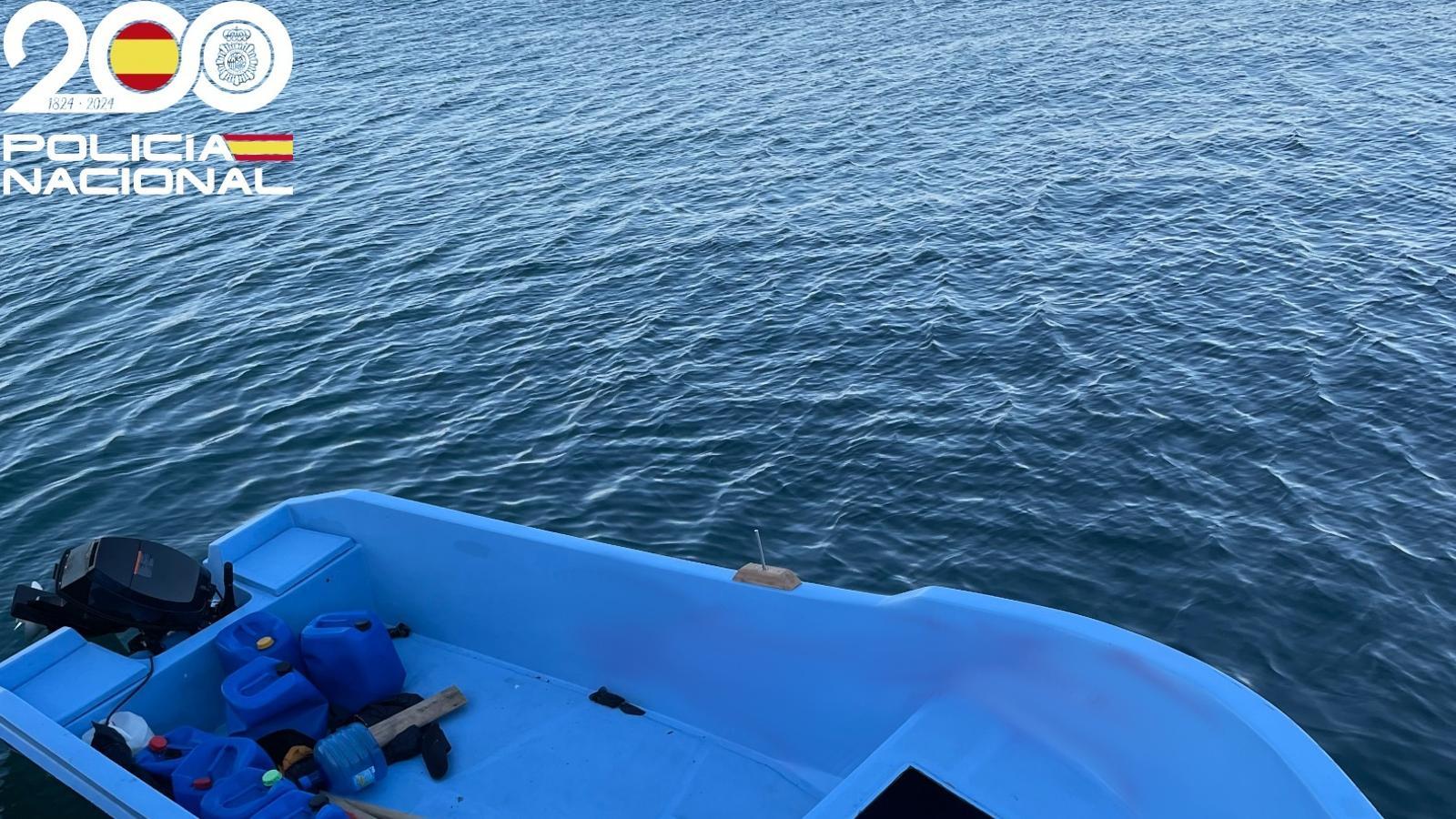 A small boat at sea