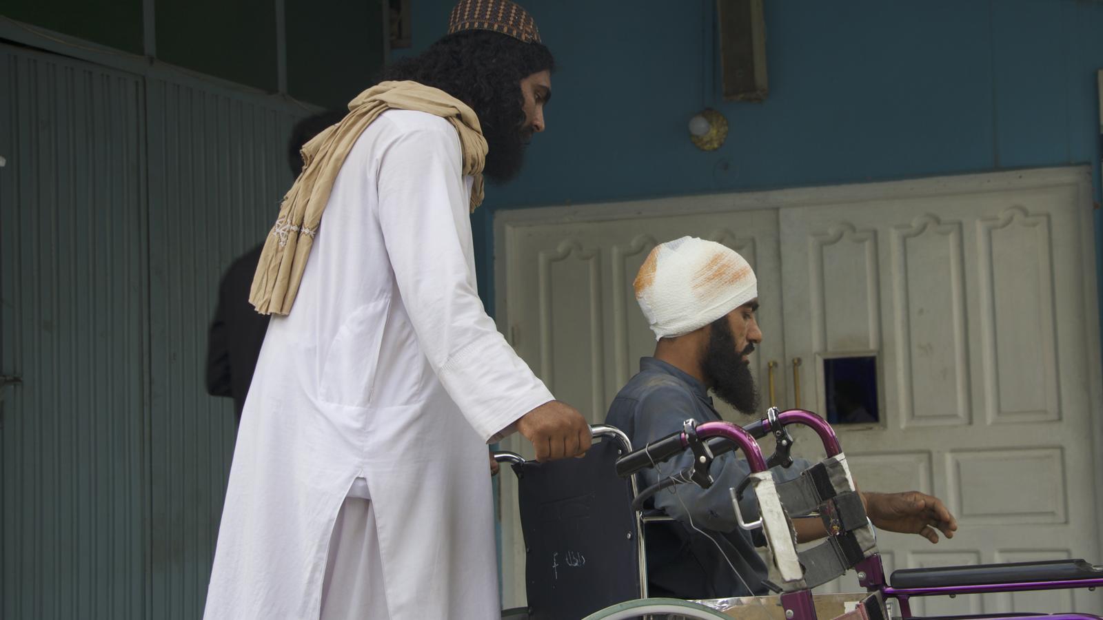 A person injured in the earthquake, at a hospital in Kunar province, Afghanistan, on September 1, 2025