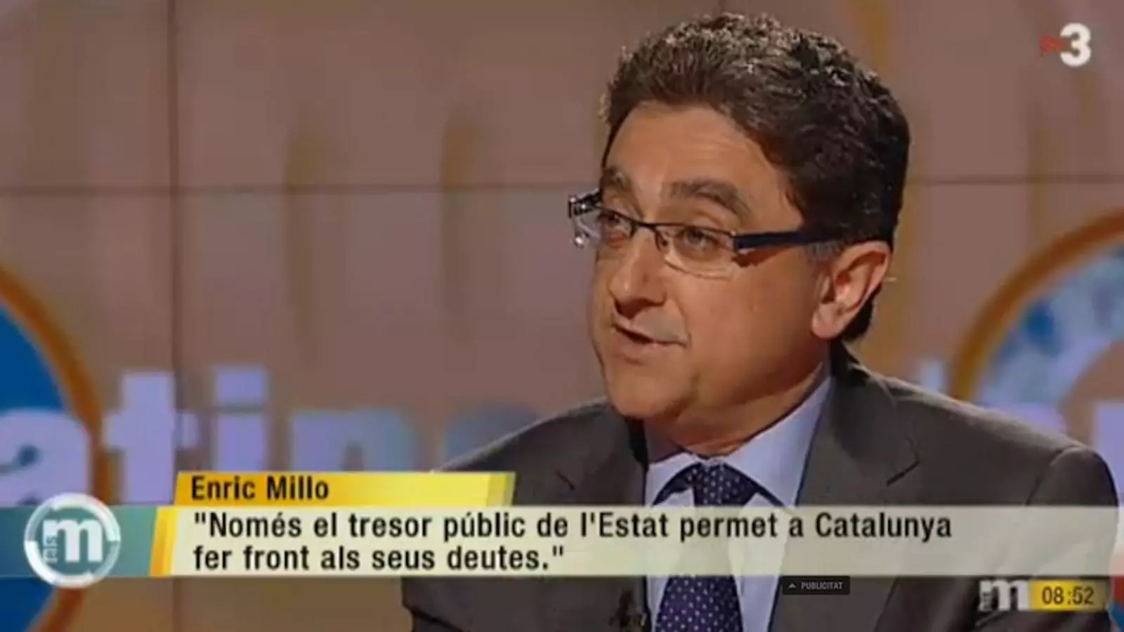 El portaveu del PPC al Parlament, Enric Millo, a 'Els matins' de TV3