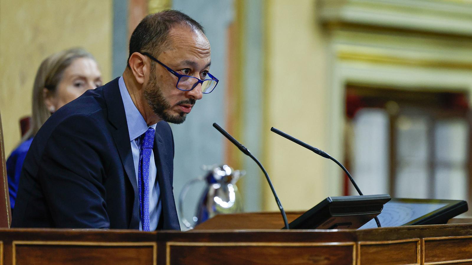 The Vice-President of Congress, Alfonso Rodríguez Gómez de Celis, during the budget debate