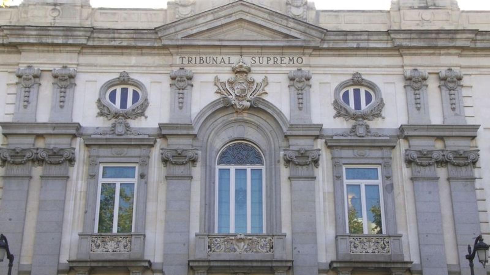 Imatge d'arxiu de la façana del Tribunal Suprem.