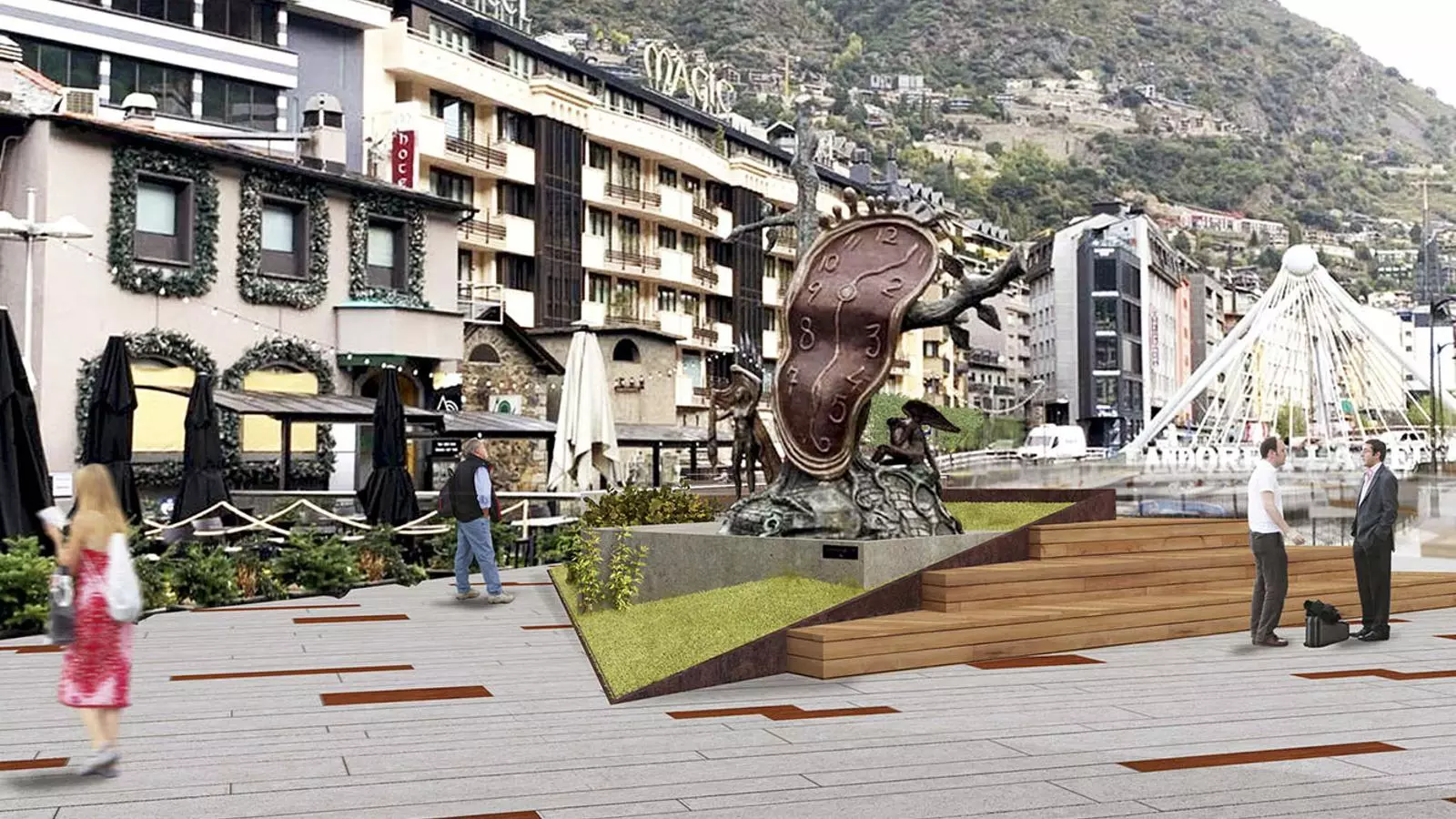 Imatge de com quedarà la plaça de la Rotonda.