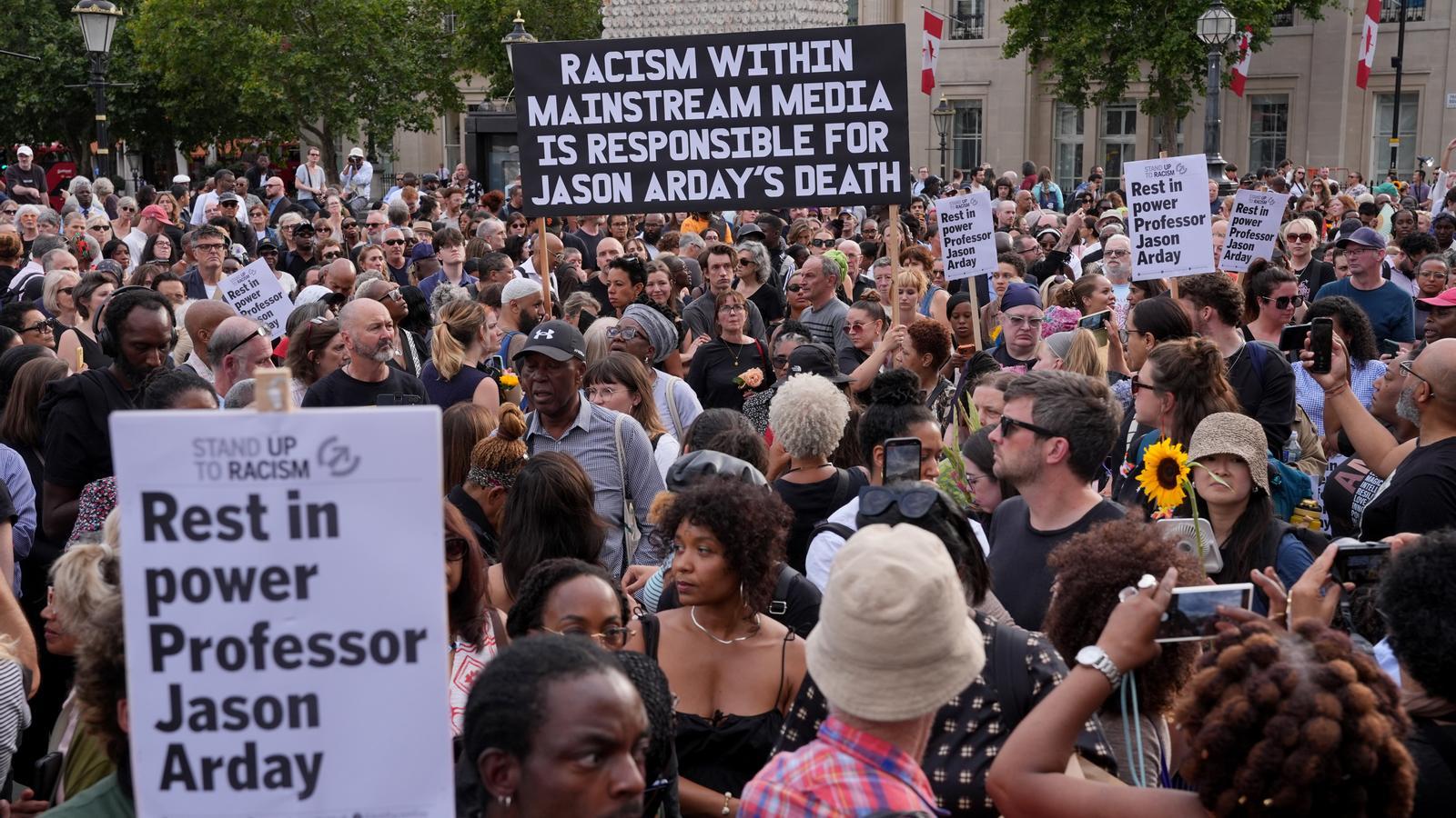 Concentration in central London in remembrance of Jason Ardy.