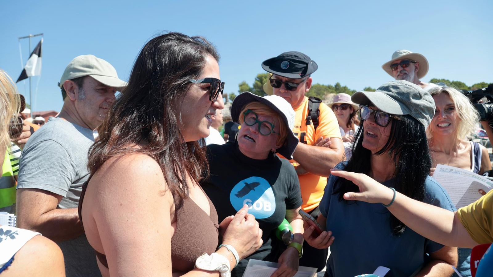 La irrupció de la batelssa de Campos durant la lectura del manifest.