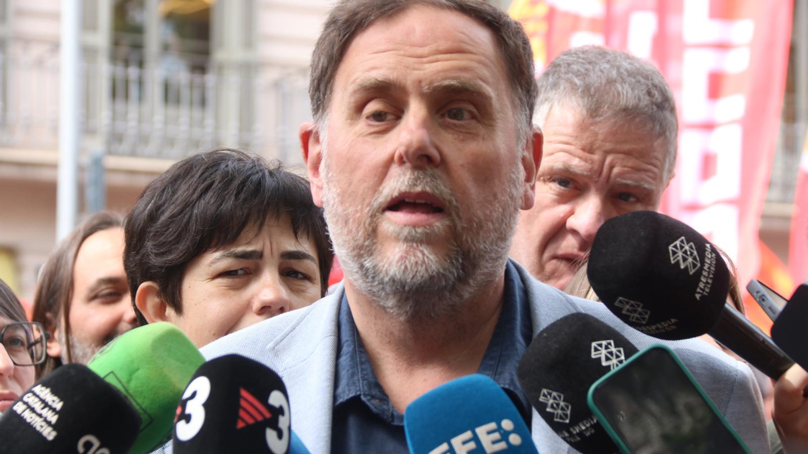 El líder de ERC, Oriol Junqueras, este viernes.