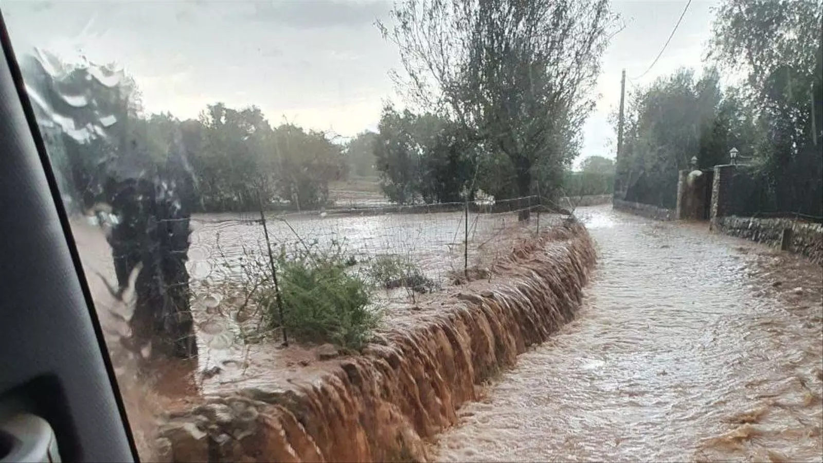 Imatge d'arxiu d'unes inundacions a Santanyí.