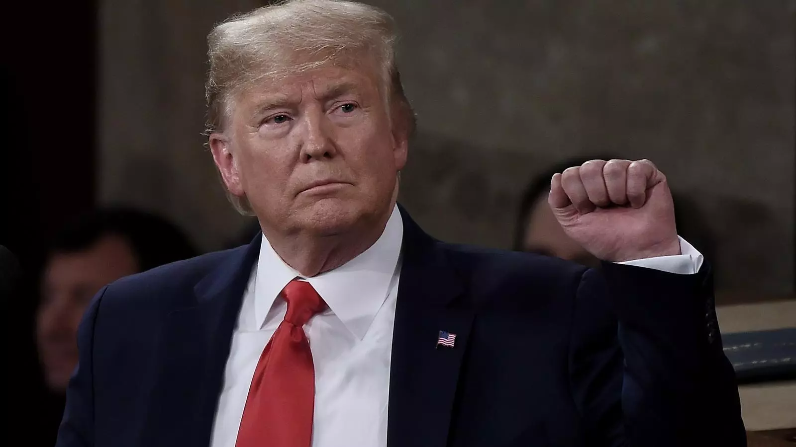 Donald Trump a la cambra de la Cambra de Representants dels Estats Units a l'edifici del Capitoli, el 4 de febrer de 2020 a Washington