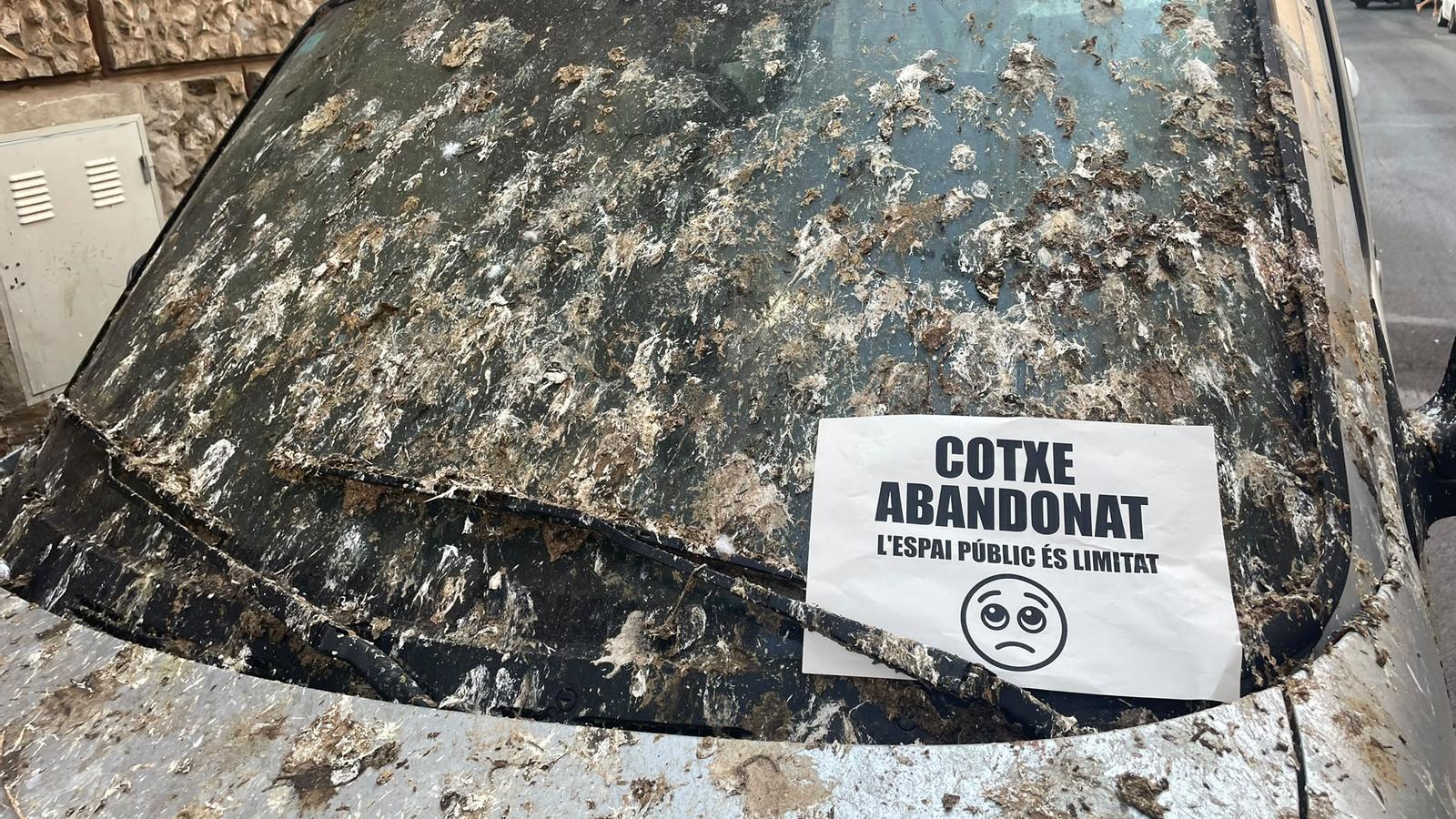 Un cotxe abandonat a Pere Garau.