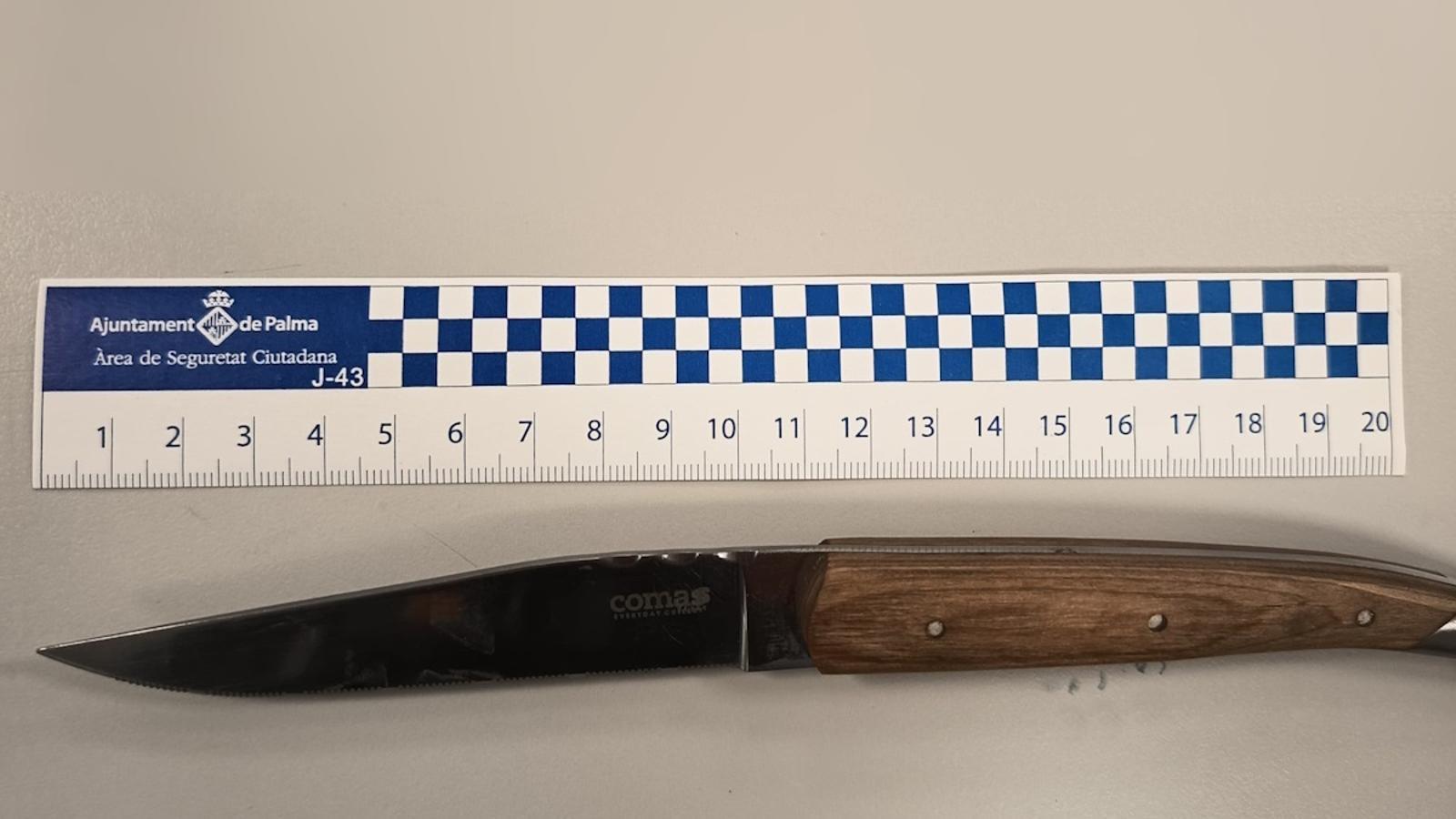 Knife found by officers