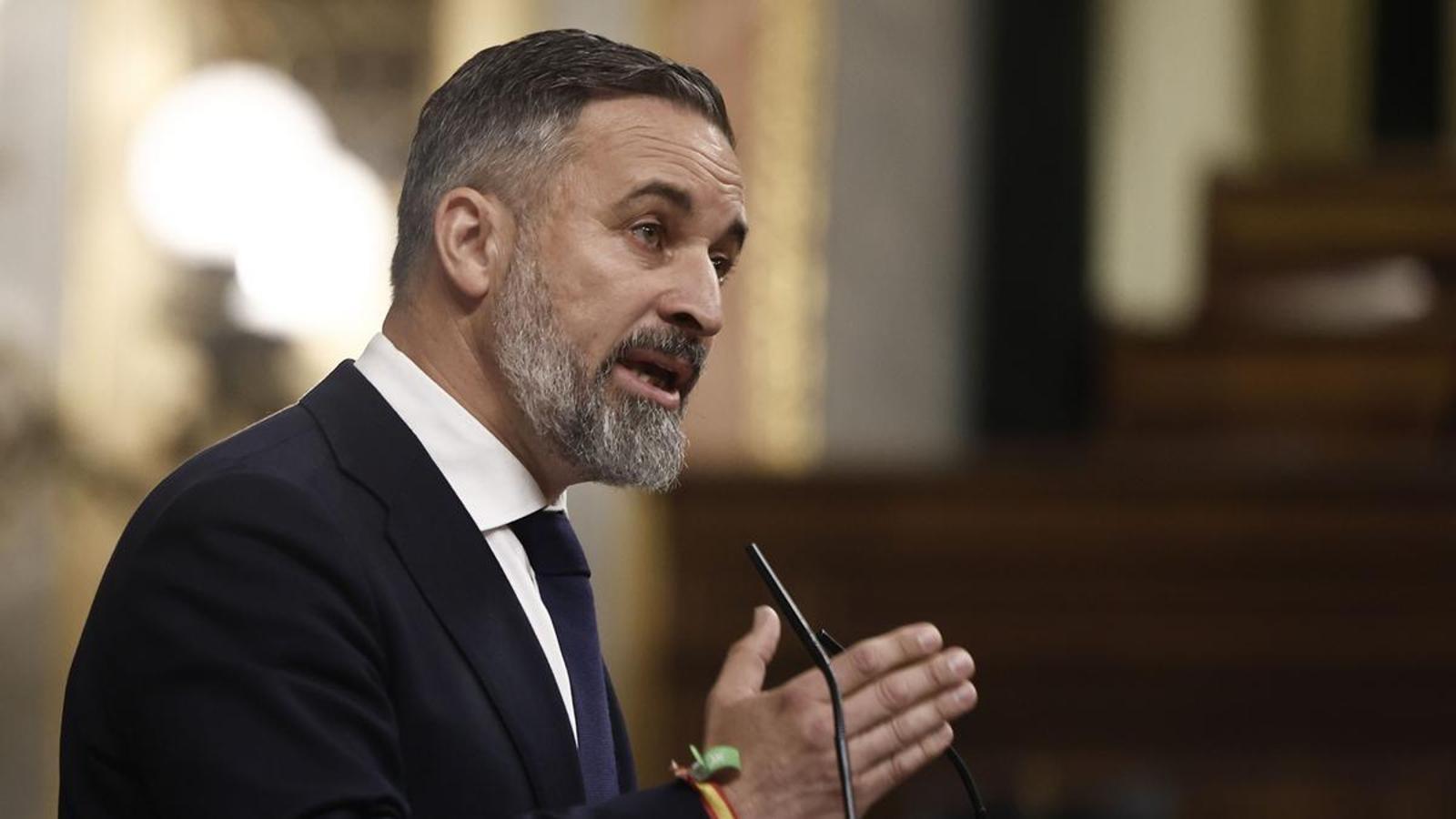 Santiago Abascal, líder de Vox, en el Congreso el 25 de marzo.