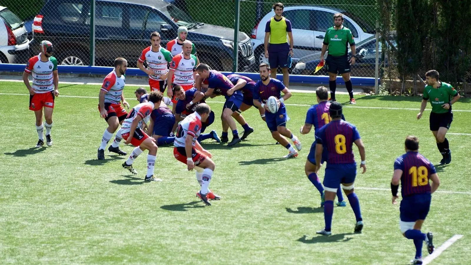 El Barça de rugbi, en un imatge de la primera jornada