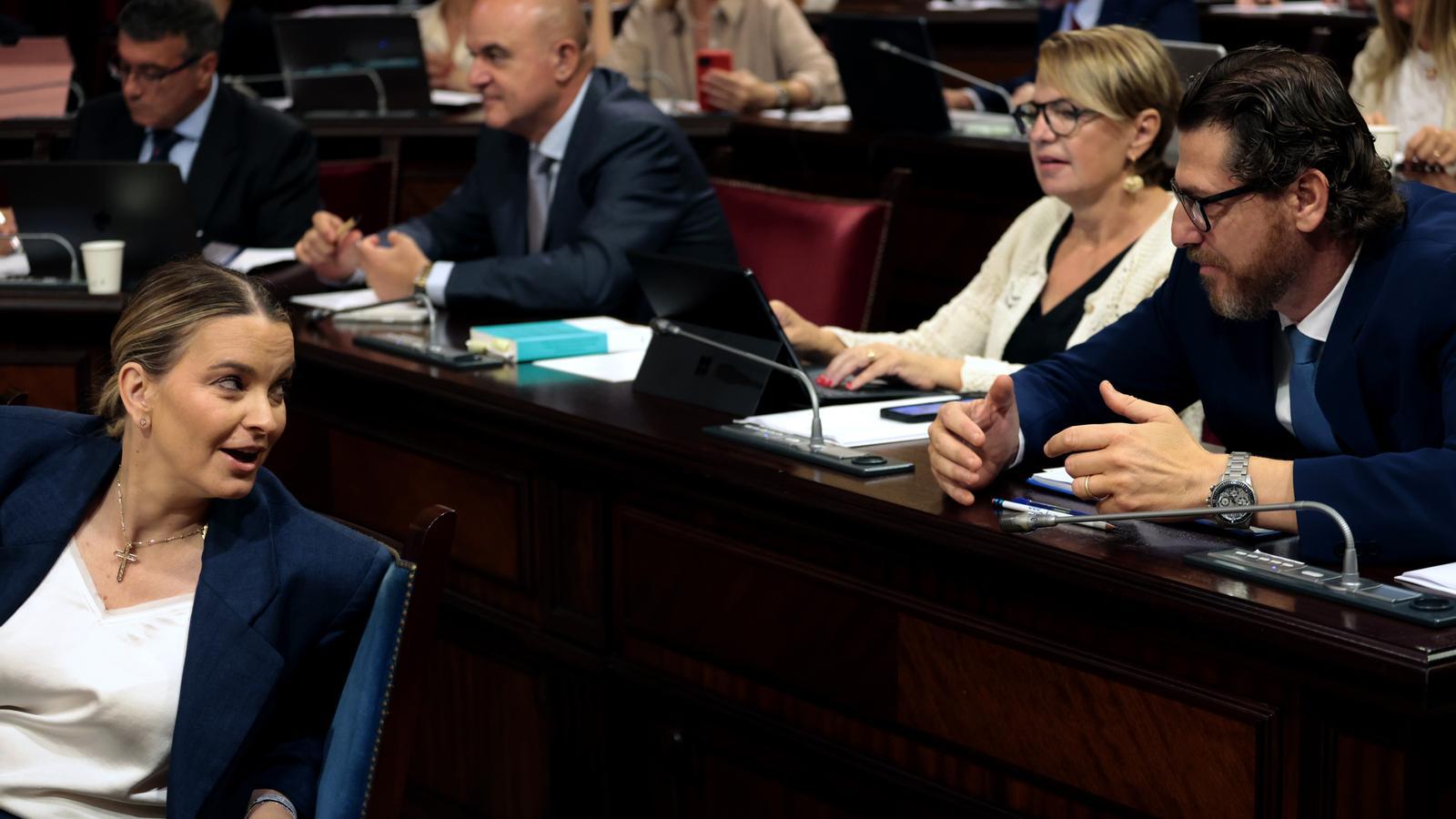 Marga Prohens i Sebastià Sagreras la setmana passada al Parlament