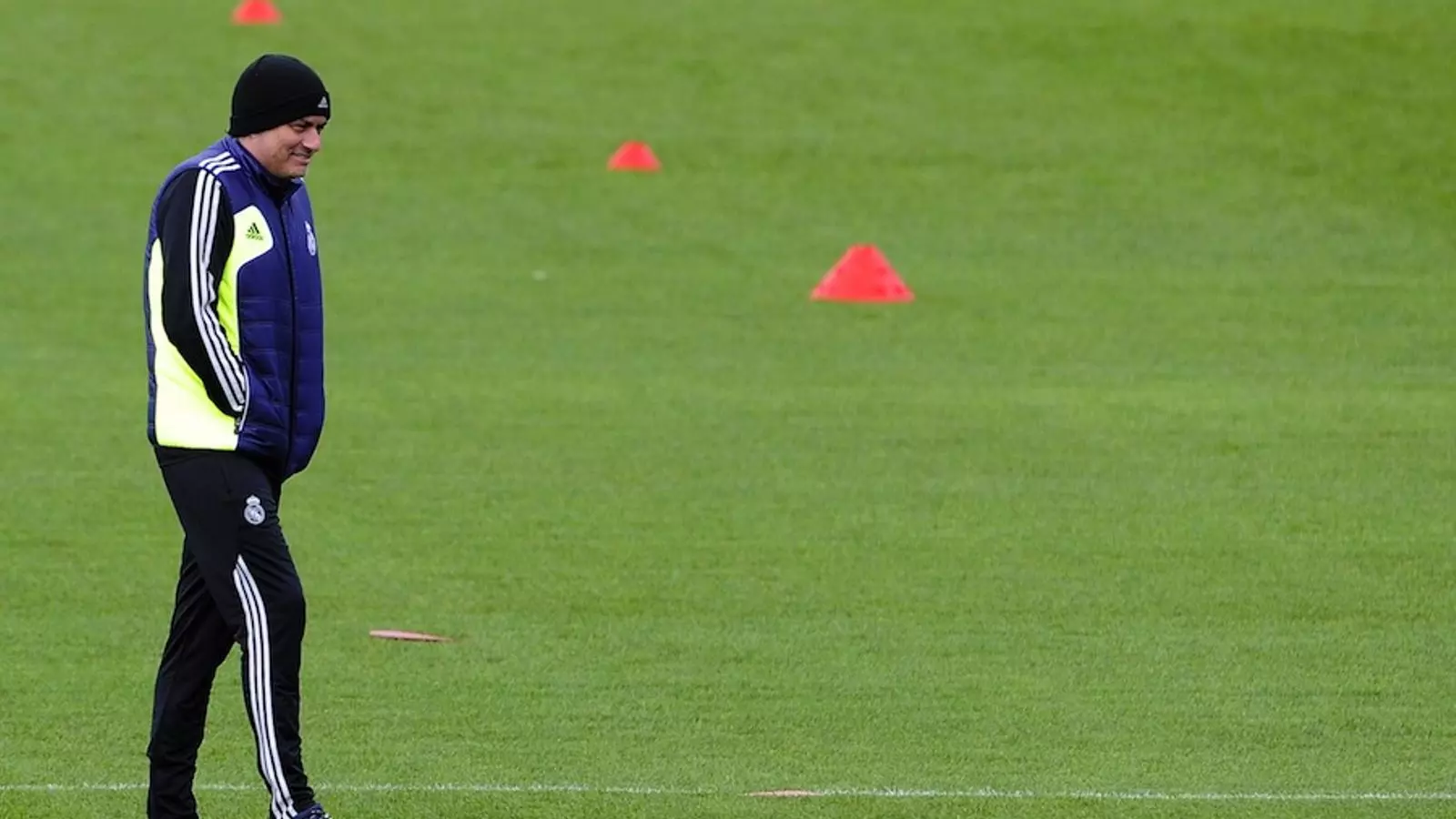 José Mourinho, durant l'entrenament