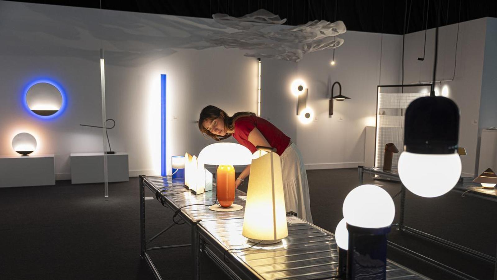 A string of lamps exhibited 'Delta Awards 2026. Industrial design and design culture'