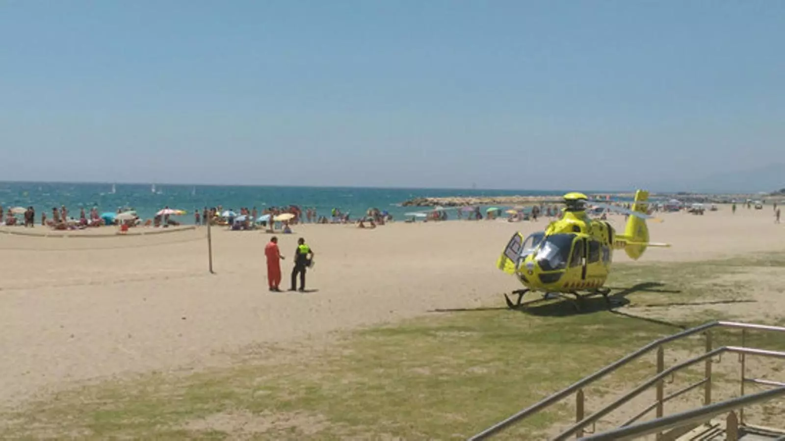 La platja de Cambrils on ha estat a punt d'ofegar-se una tercera banyista