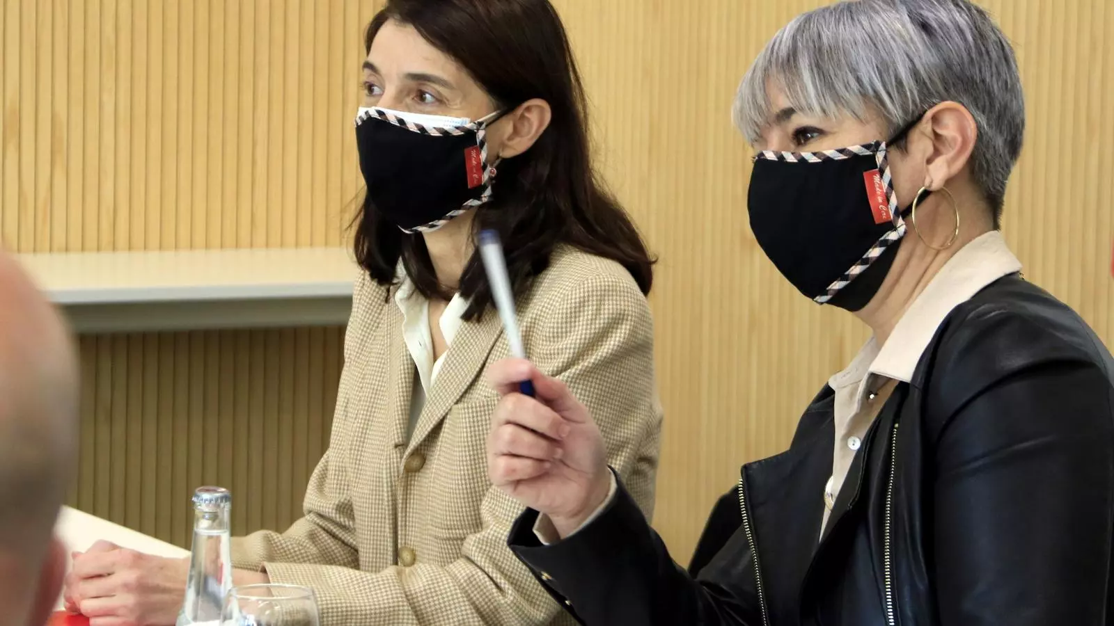 La ministra de Justicia , Pilar Llop, y la consejera de Justicia , Lourdes Ciuró durante la reunión de este lunes