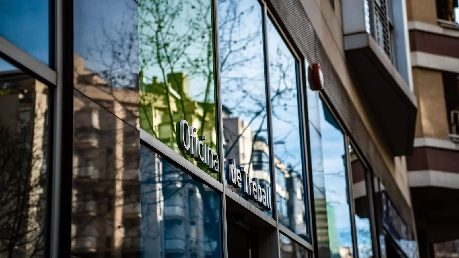 The facade of a working office
