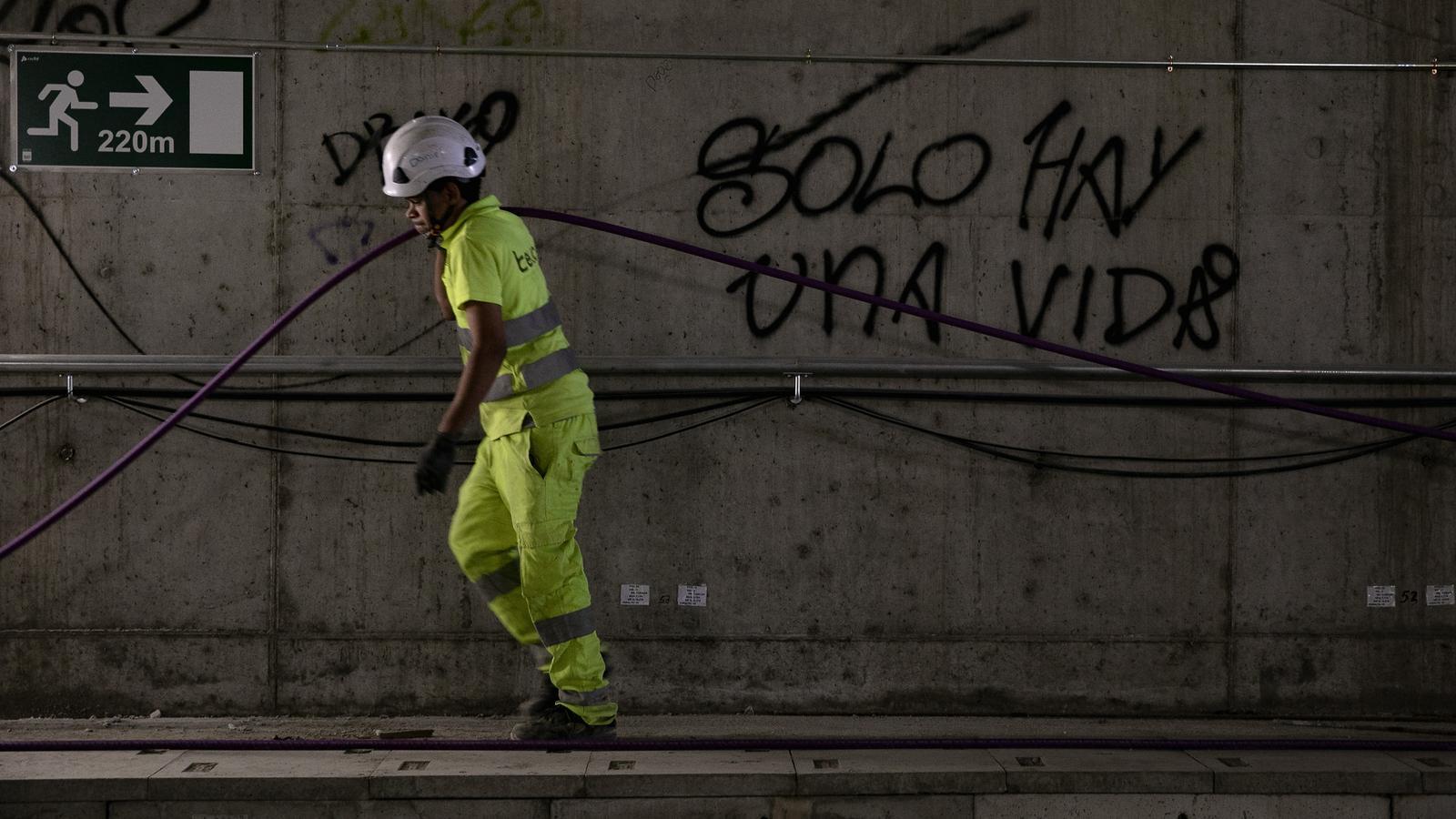 A worker in a stock image.