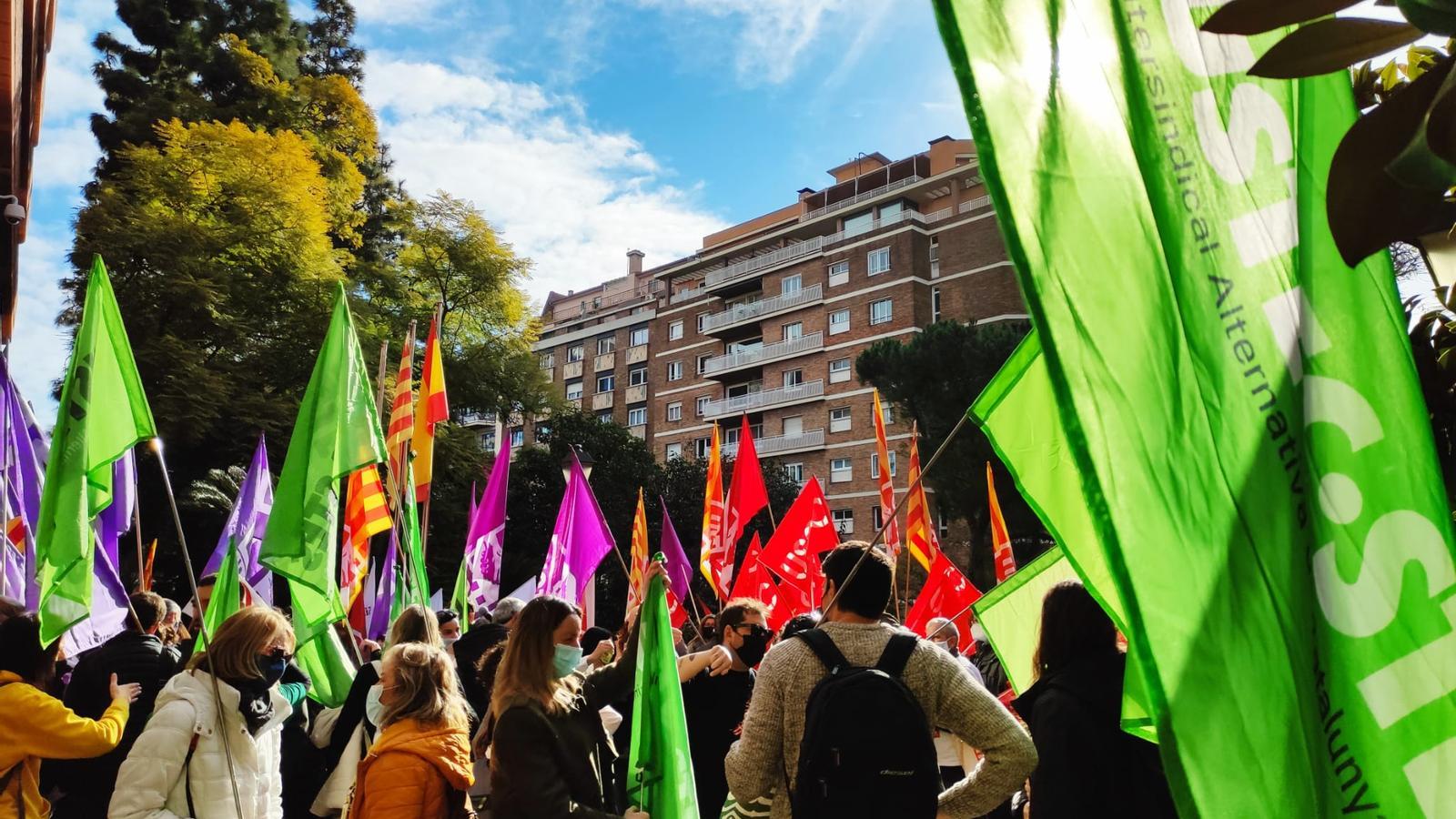 Concentració de protesta de l'Ustec a Barcelona aquest dijous