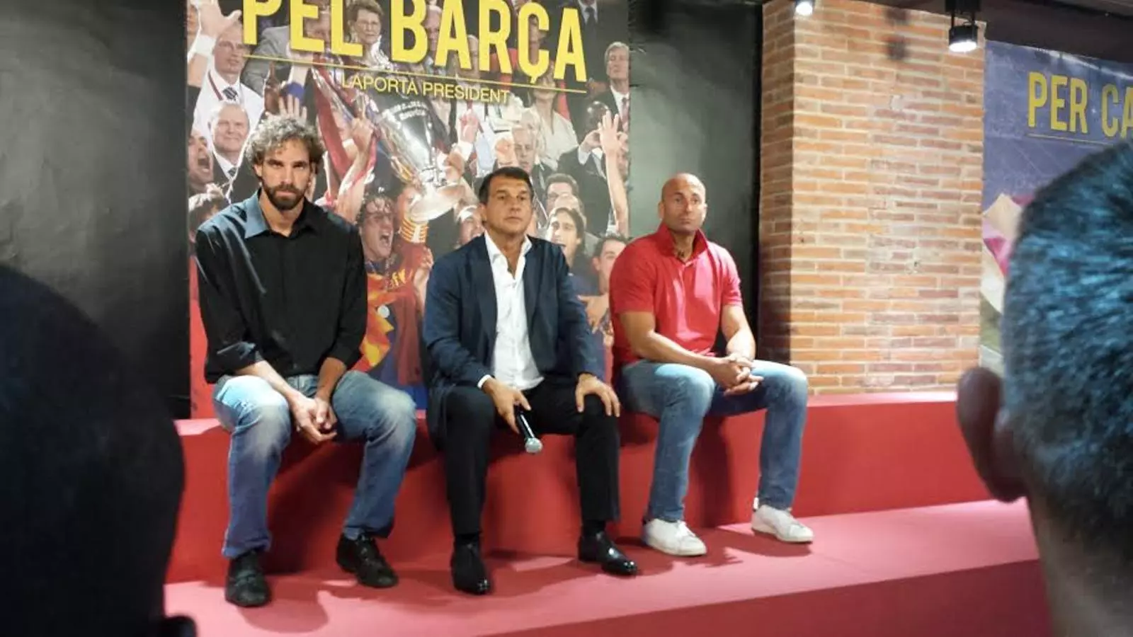 Roger Grimau, Joan Laporta i Roger Esteller / M.M.