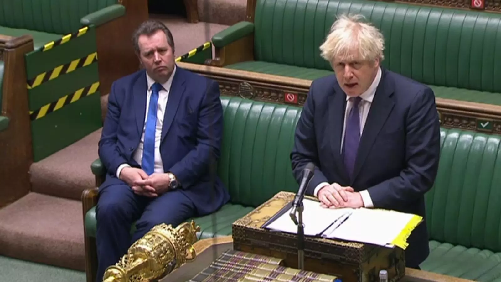 Boris Johnson, durant la seva intervenció aquest dimecres a la cambra dels Comuns