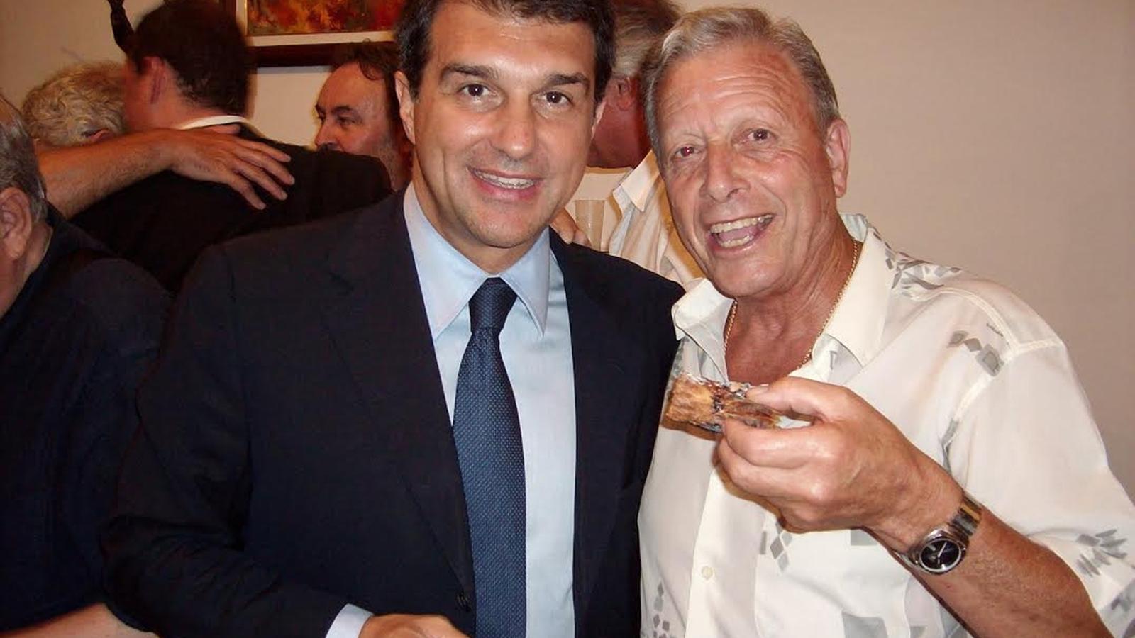 Sola amb Joan Laporta en un acte. / PB ELS TAMARELLS