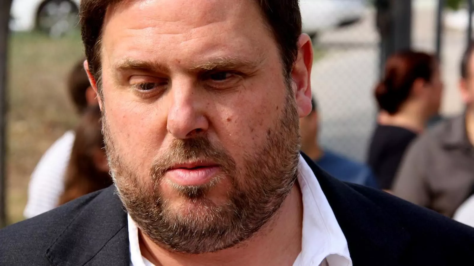 El president dels republicans, Oriol Junqueras, aquest dissabte a Sant Vicenç dels Horts / NÚRIA JULIÀ / ACN