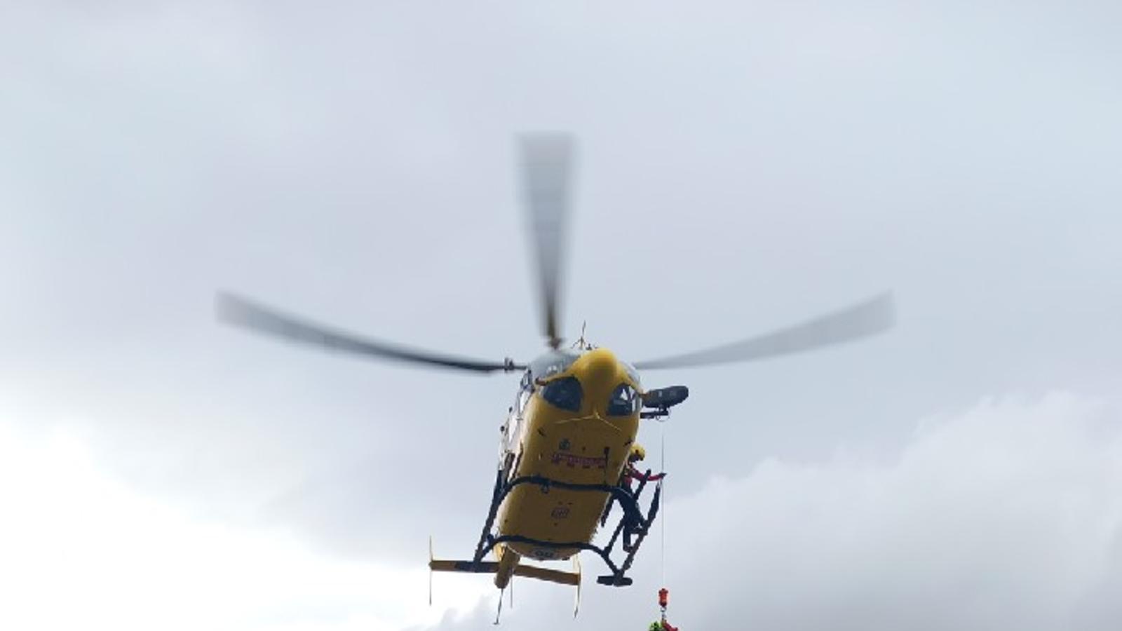 Device of a helicopter rescue