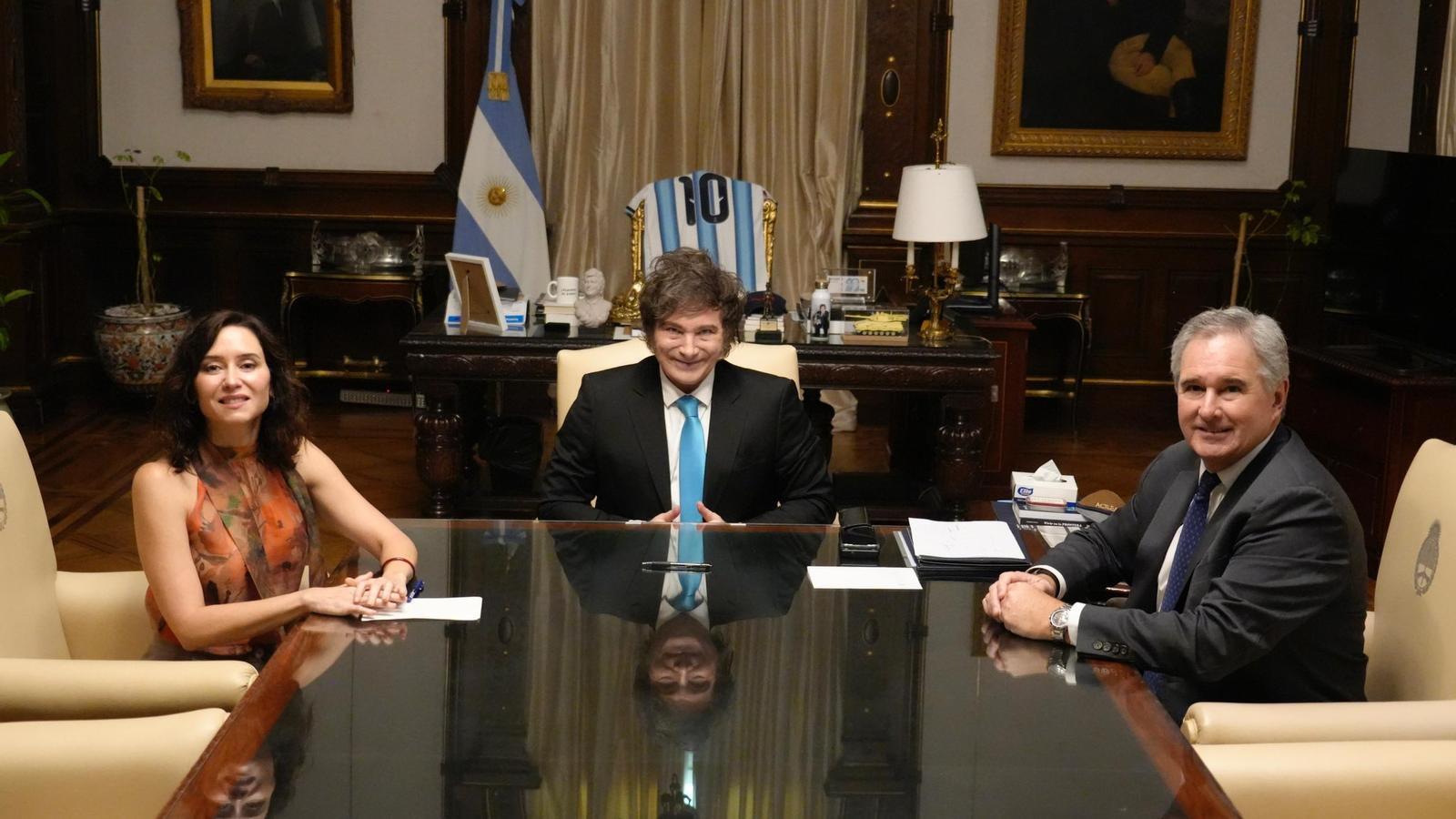 Isabel Díaz Ayuso and Javier Milei meet at the Casa Rosada