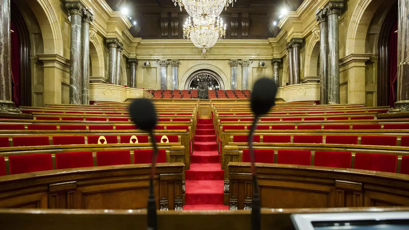 L’hemicicle buit durant la legislatura passada.
