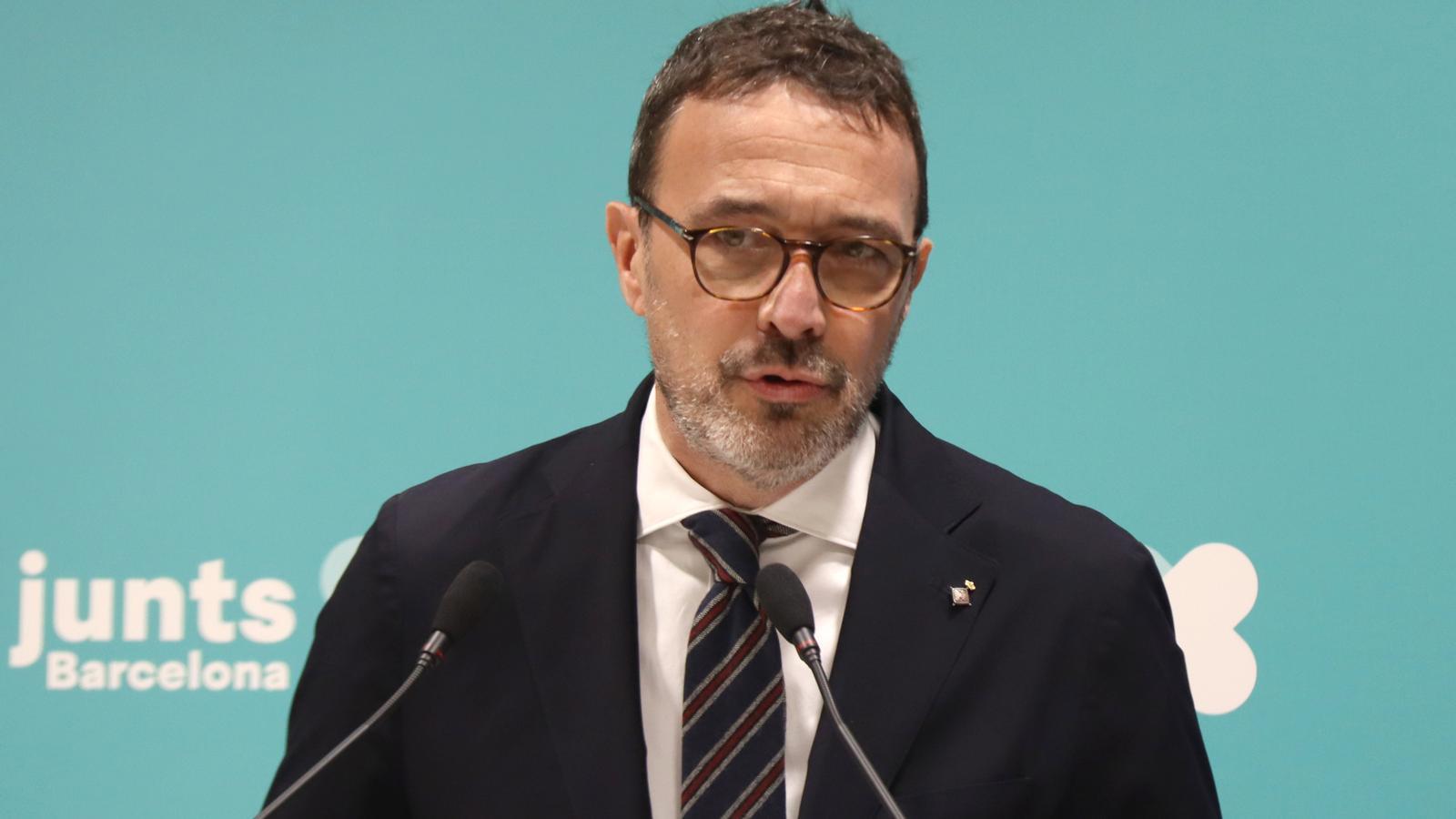 Junts spokesperson, Josep Rius, this Monday.