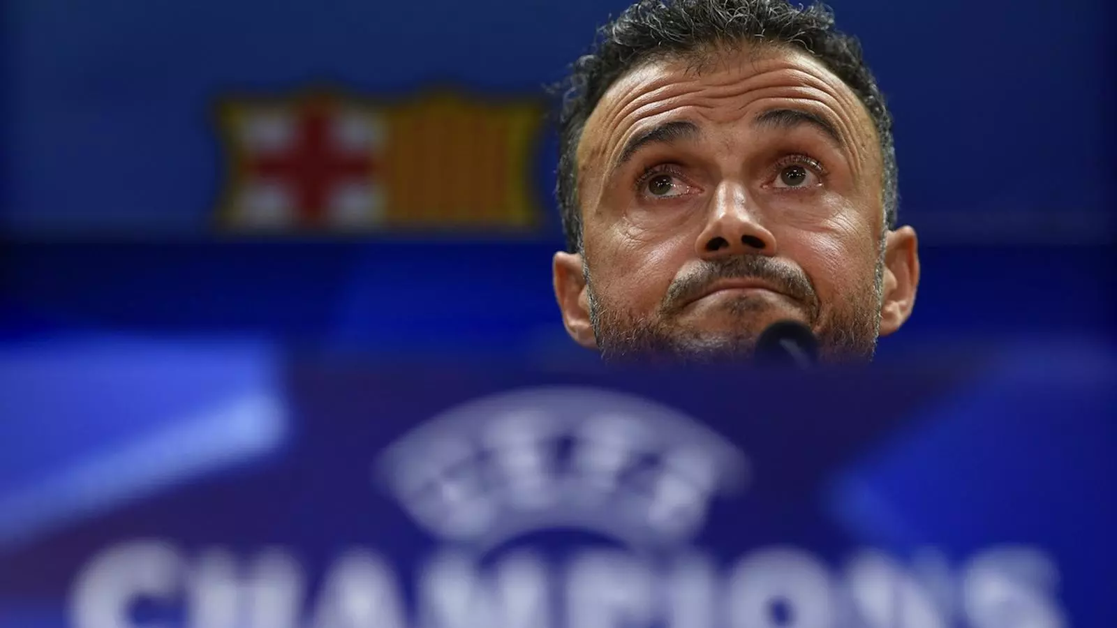 Luis Enrique, en roda de premsa / LLUÍS GENÉ / AFP