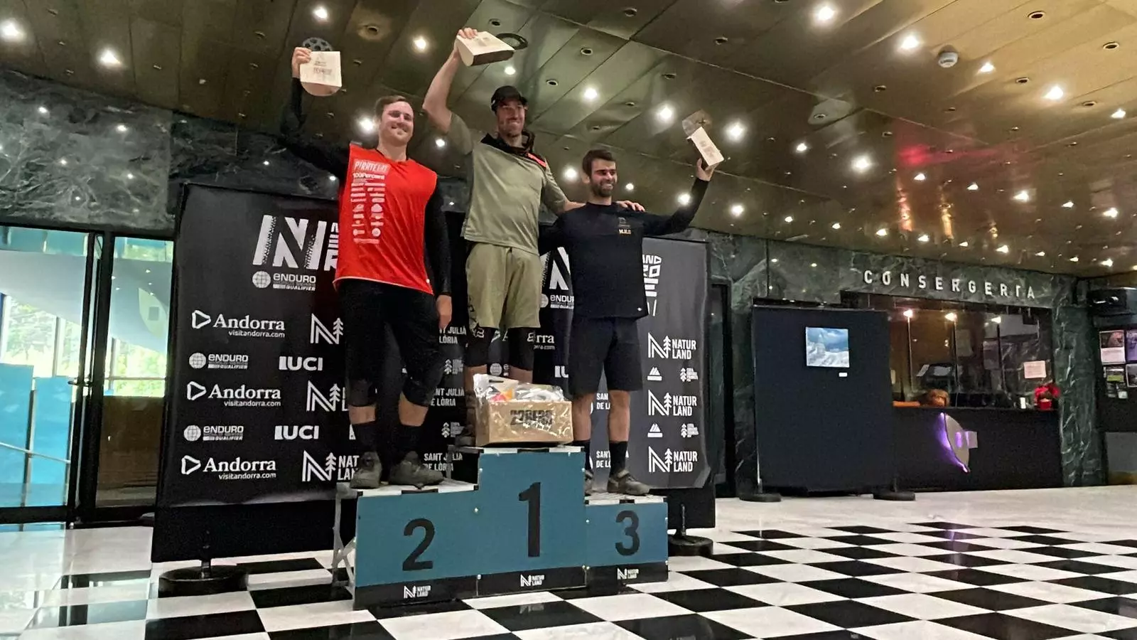 El podi de la categoria masculina.
