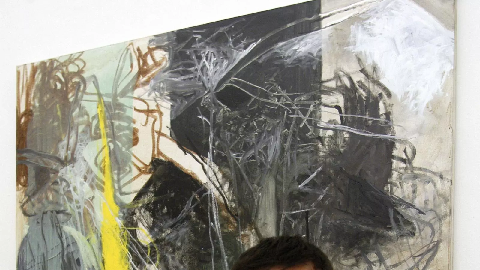 Xavier Grau, durant la inauguració d'una exposició a la galeria Imago, a Saragossa, el 2007