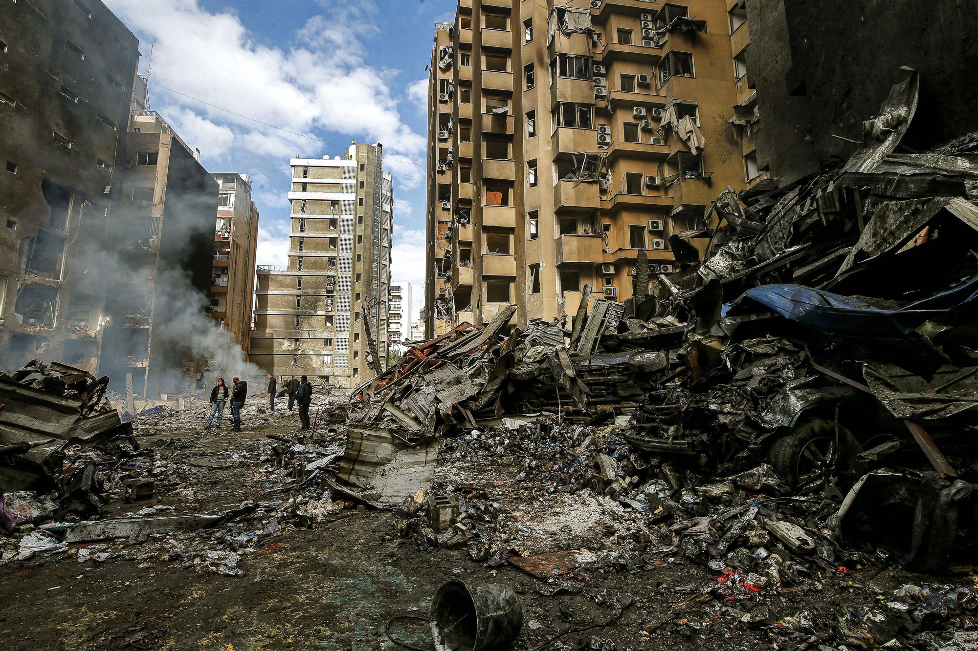 Edificis destruïts pels atacs israelians a Beirut, el Líban
