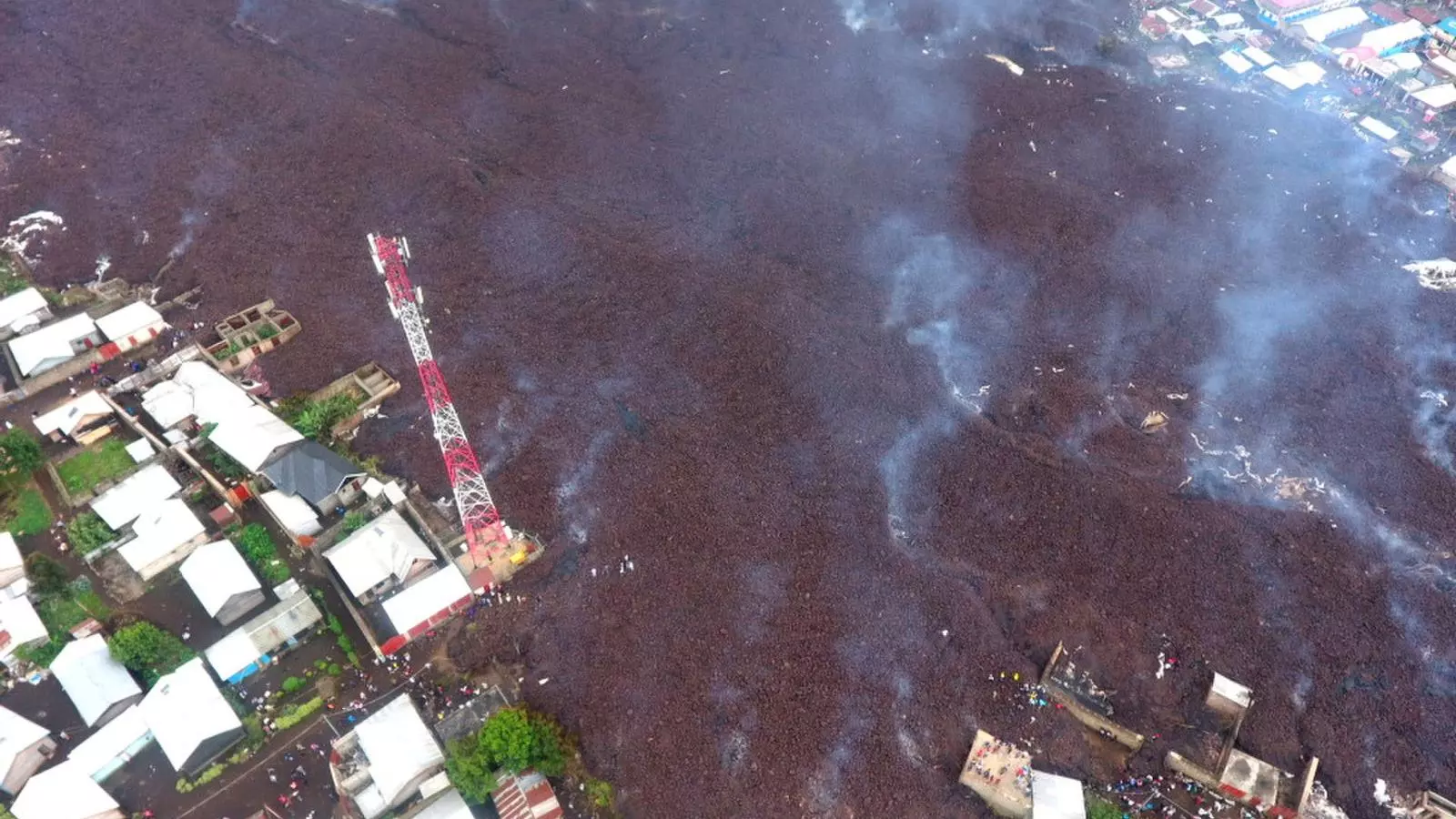 Erupció del volcà Nyiragongo a Goma, República Democràtica del Congo