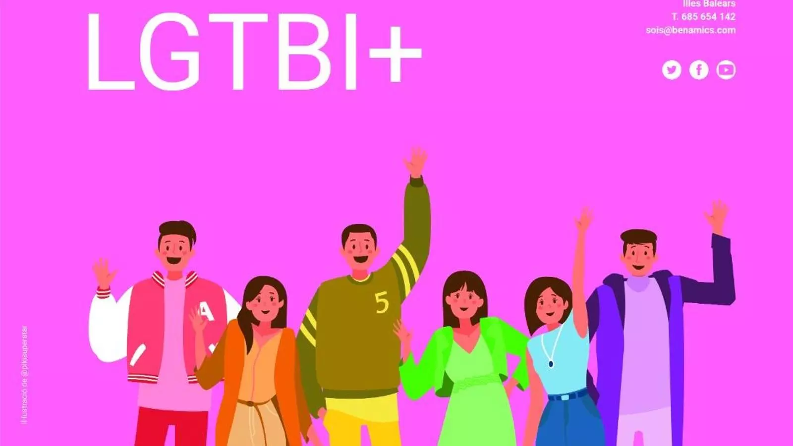 Cartell del servei SOIS LGTBI+ de Ben Amics.