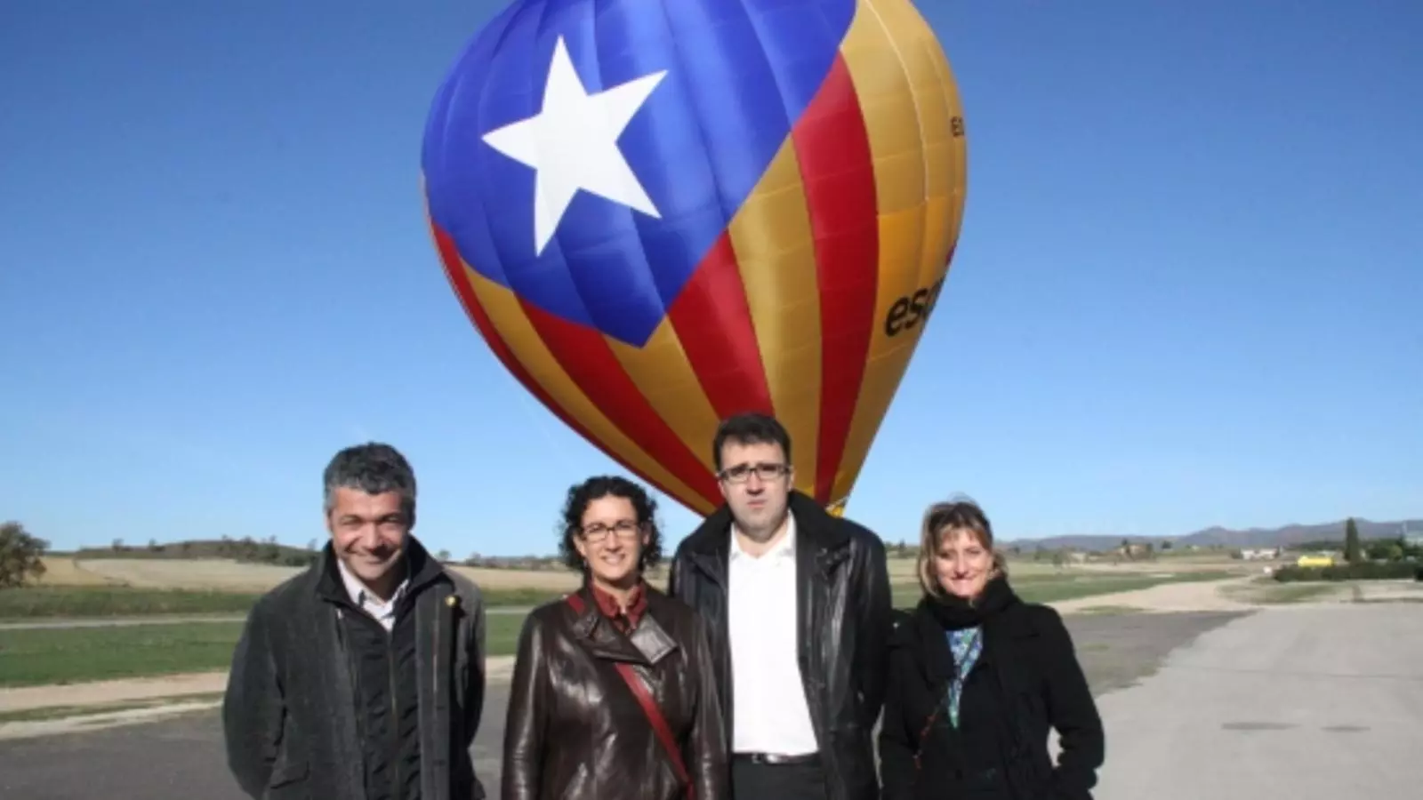 Marta Rovira, durant la presentació del globus per la independència a Igualada / ACN
