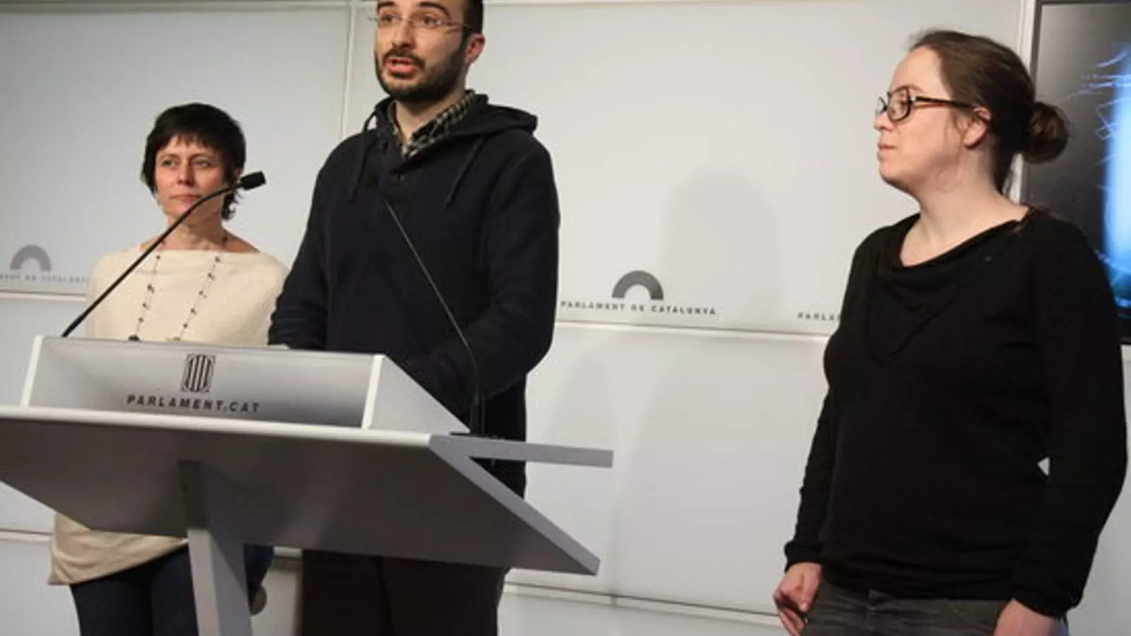 Pilar Castillejo, Albert Botran i Eulàlia Reguant, diputats de la CUP / ACN