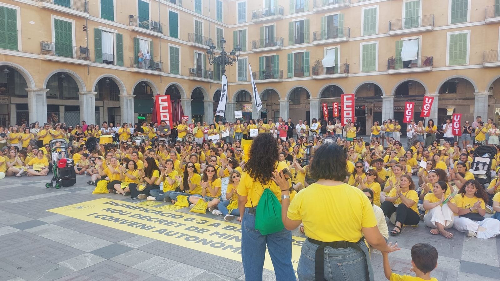 Protesta de les educadores a Palma