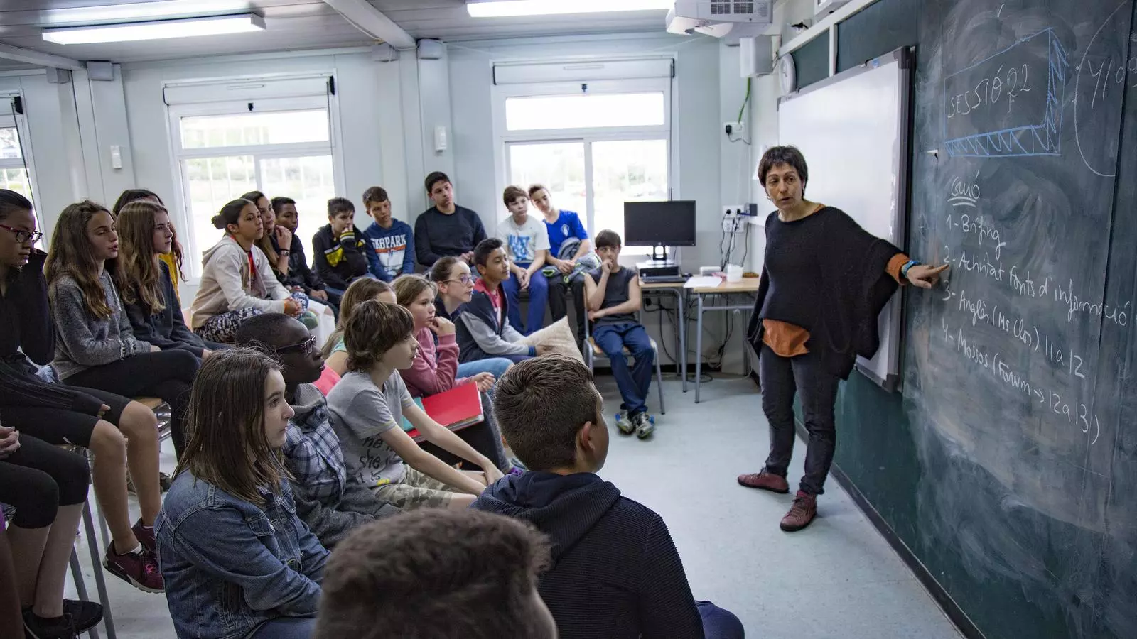 Fotografia d'arxiu de l'Institut Les Cinc Sénies de Mataró