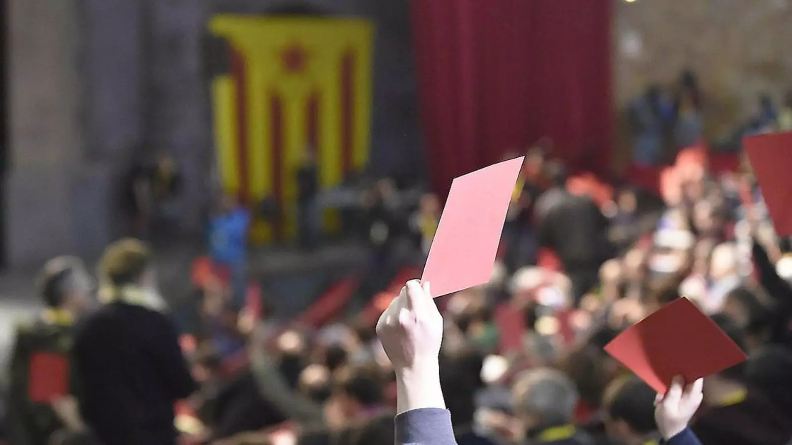 Una assemblea de la CUP, en una imatge d'arxiu